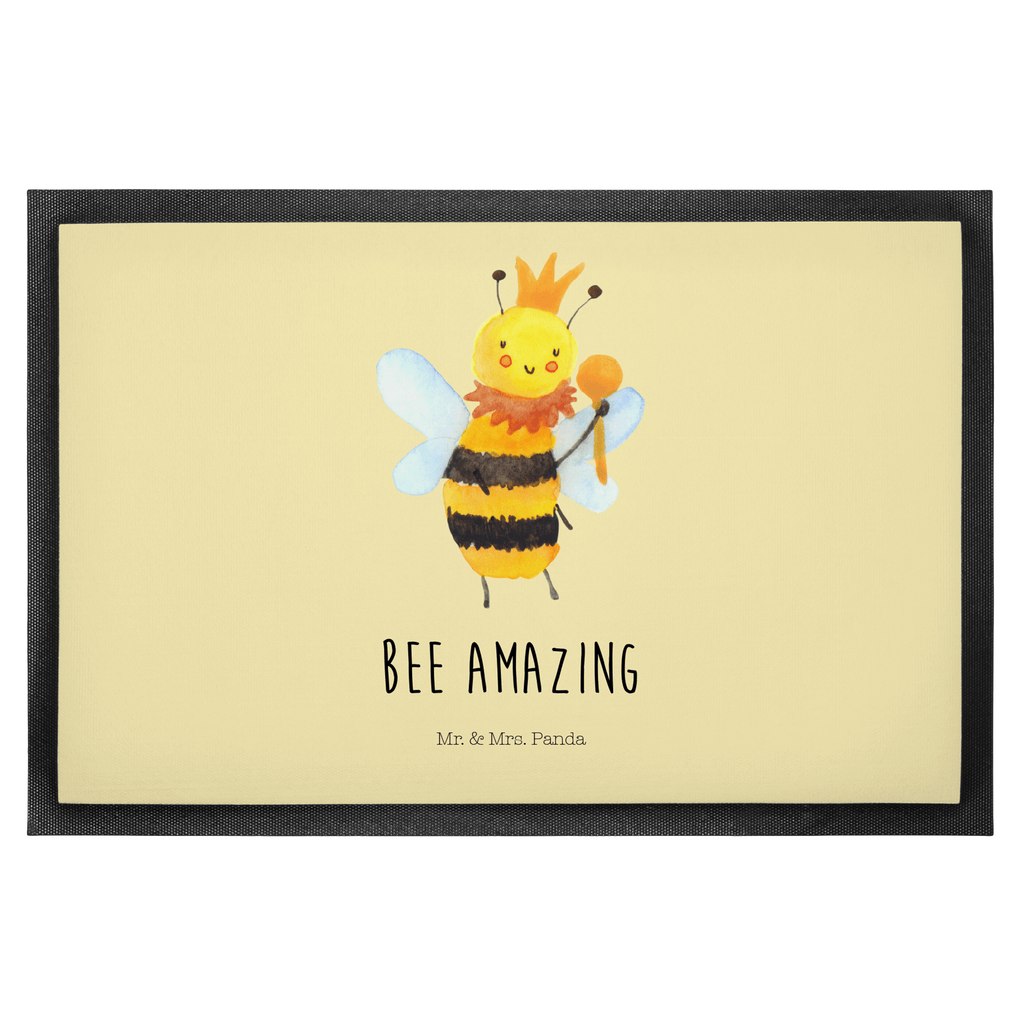 Fußmatte Biene König  Türvorleger, Schmutzmatte, Fußabtreter, Matte, Schmutzfänger, Fußabstreifer, Schmutzfangmatte, Türmatte, Motivfußmatte,  Haustürmatte, Vorleger  Biene, Wespe, Hummel