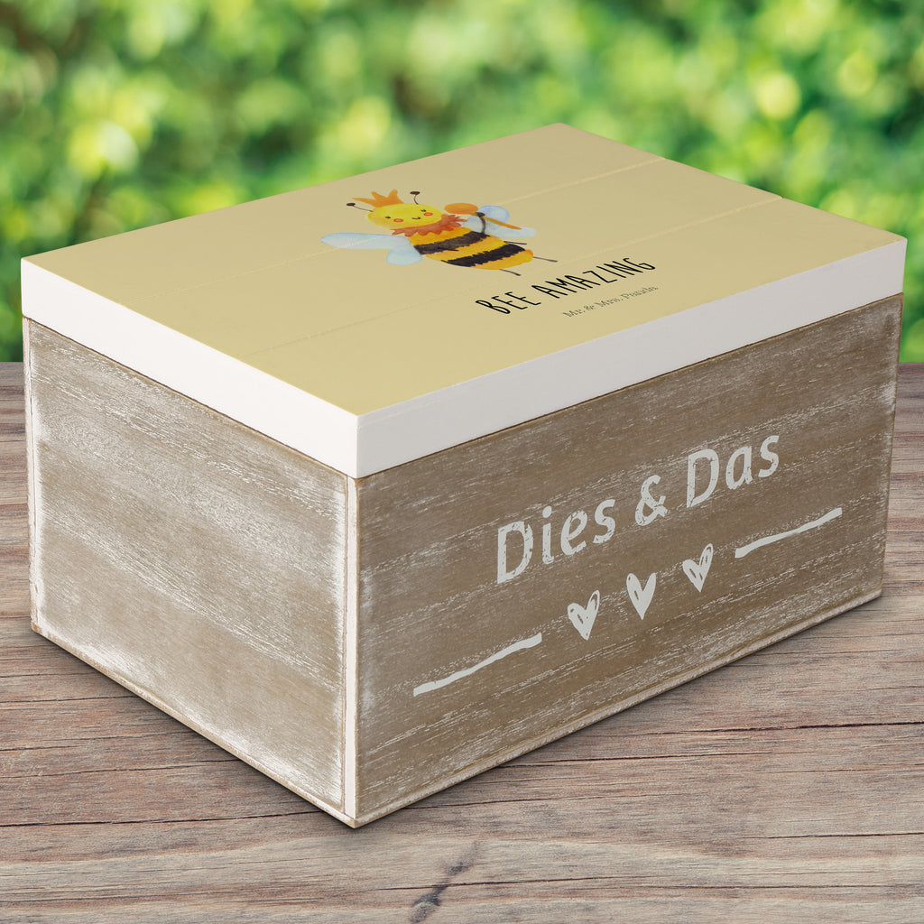 Holzkiste Biene König Holzkiste, Kiste, Schatzkiste, Truhe, Schatulle, XXL, Erinnerungsbox, Erinnerungskiste, Dekokiste, Aufbewahrungsbox, Biene, Wespe, Hummel
