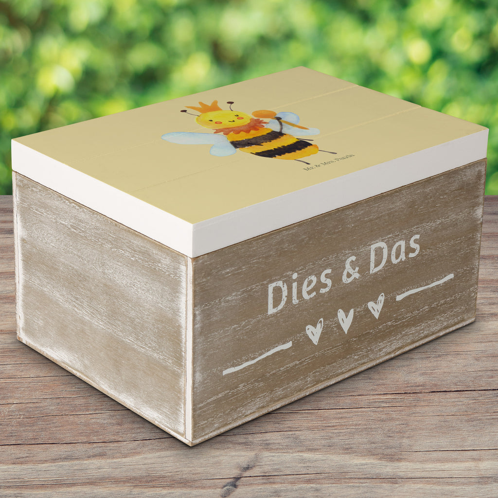 Holzkiste Biene König Holzkiste, Kiste, Schatzkiste, Truhe, Schatulle, XXL, Erinnerungsbox, Erinnerungskiste, Dekokiste, Aufbewahrungsbox, Biene, Wespe, Hummel