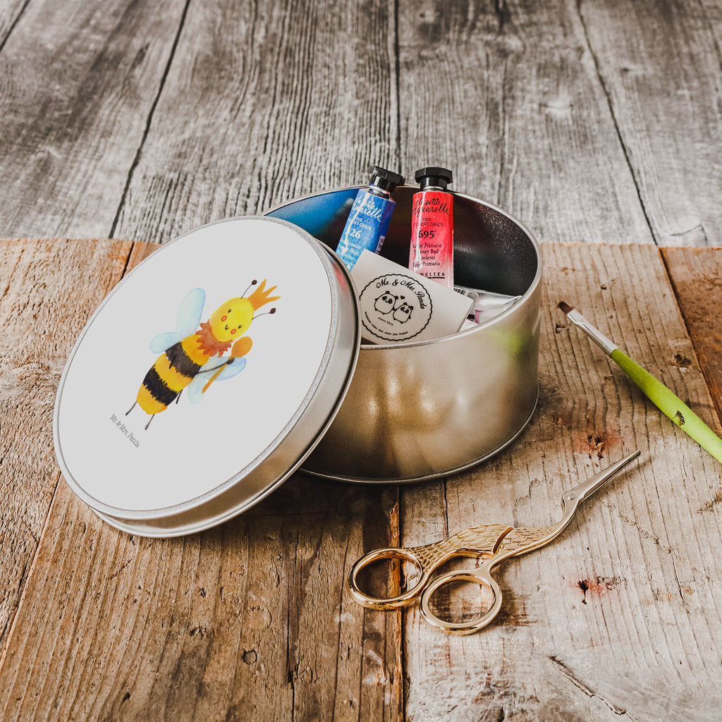 Blechdose rund Biene König Metalldose, Keksdose, Dose, Vorratsdose, Geschenkbox, Biene, Wespe, Hummel