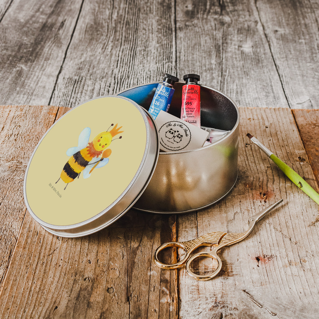 Blechdose rund Biene König Metalldose, Keksdose, Dose, Vorratsdose, Geschenkbox, Biene, Wespe, Hummel