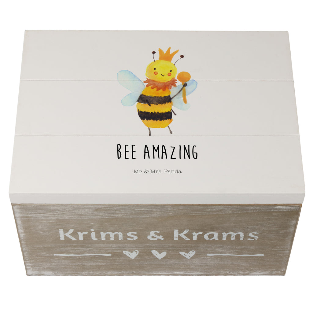 Holzkiste Biene König Holzkiste, Kiste, Schatzkiste, Truhe, Schatulle, XXL, Erinnerungsbox, Erinnerungskiste, Dekokiste, Aufbewahrungsbox, Biene, Wespe, Hummel