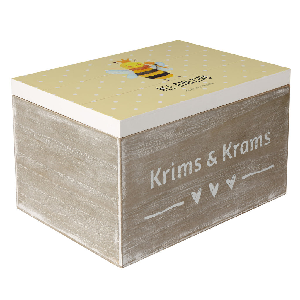 Holzkiste Biene König Holzkiste, Kiste, Schatzkiste, Truhe, Schatulle, XXL, Erinnerungsbox, Erinnerungskiste, Dekokiste, Aufbewahrungsbox, Biene, Wespe, Hummel