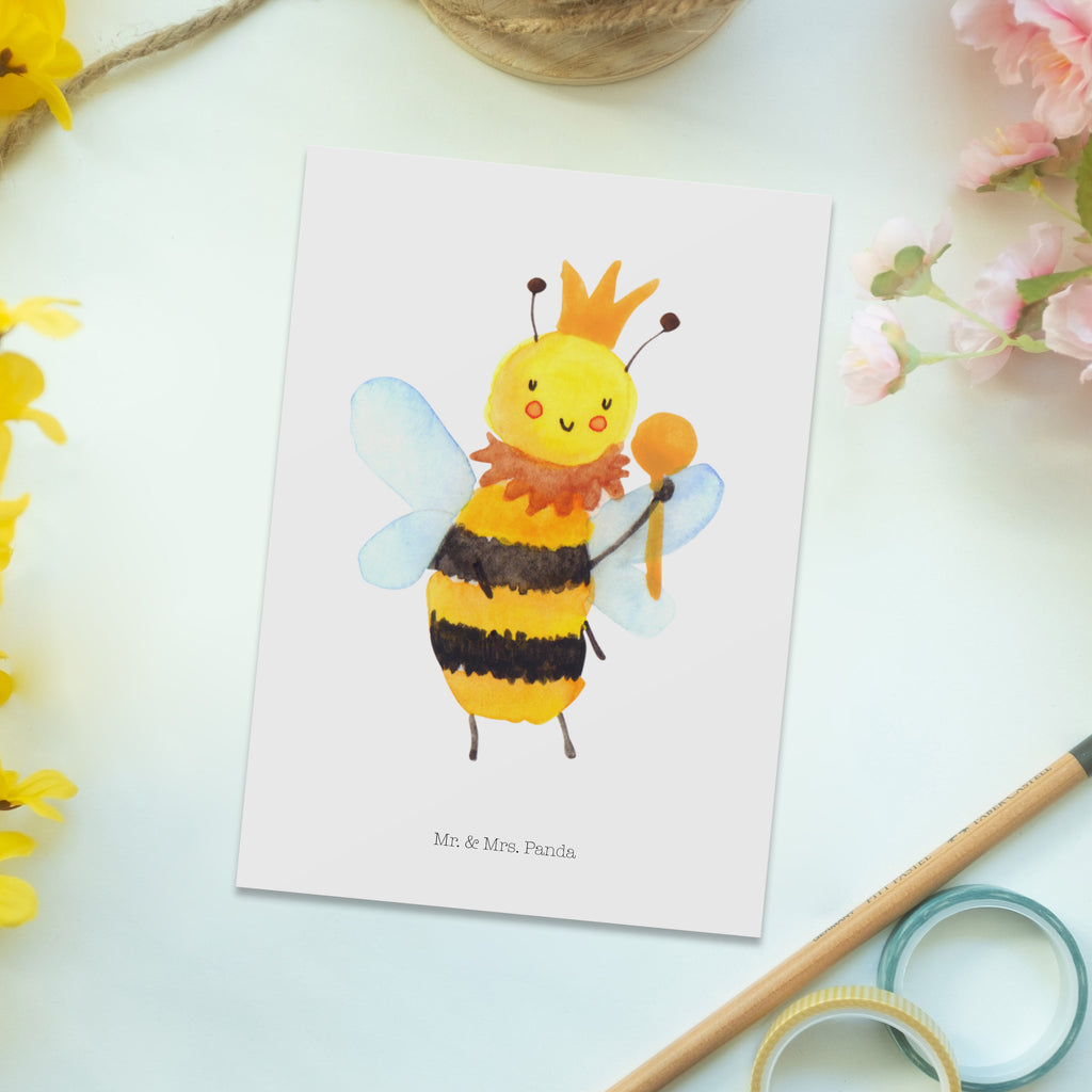 Postkarte Biene König Geschenkkarte, Grußkarte, Karte, Einladung, Ansichtskarte, Geburtstagskarte, Einladungskarte, Biene, Wespe, Hummel
