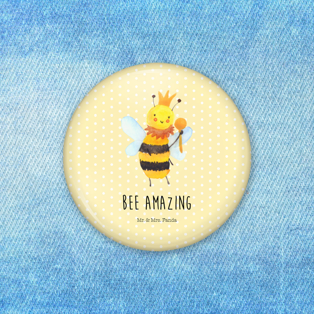 50mm Button Biene König 50mm Button, Button, Pin, Anstecknadel, Biene, Wespe, Hummel