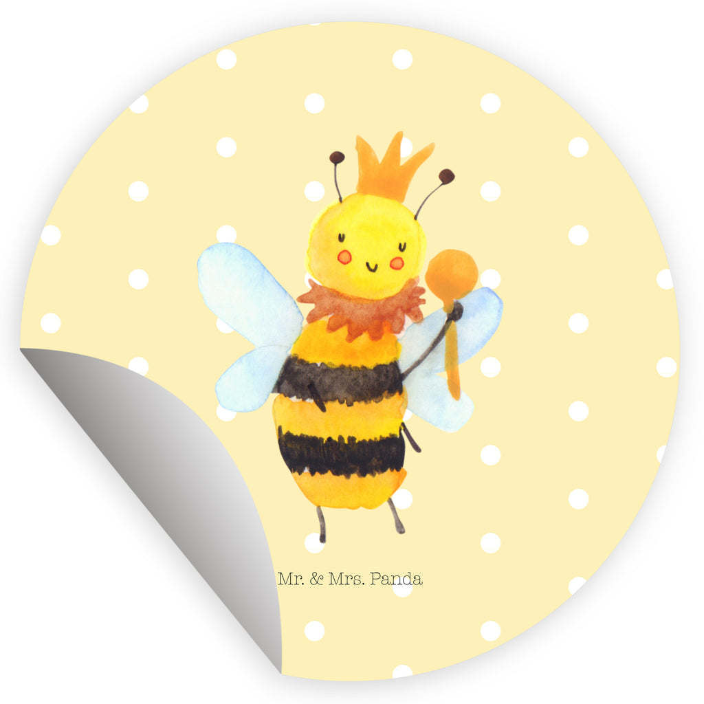 40mm Rund Aufkleber Biene König Sticker, Aufkleber, Etikett, Biene, Wespe, Hummel