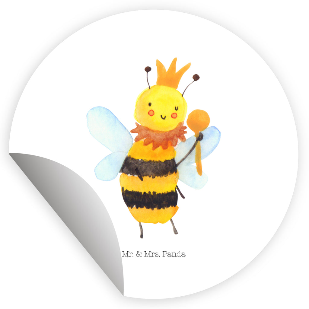 40mm Rund Aufkleber Biene König Sticker, Aufkleber, Etikett, Biene, Wespe, Hummel