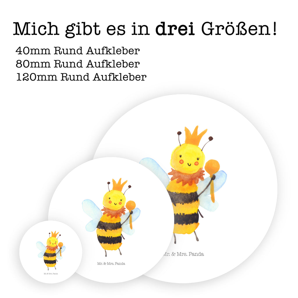 40mm Rund Aufkleber Biene König Sticker, Aufkleber, Etikett, Biene, Wespe, Hummel