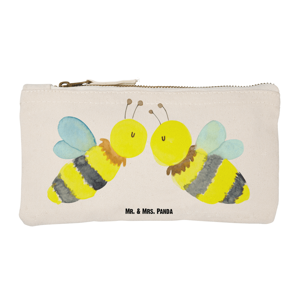 Schminktasche Biene Liebe Schminktasche, Kosmetiktasche, Kosmetikbeutel, Stiftemäppchen, Etui, Federmappe, Makeup, XXL, Schminketui, Kosmetiketui, Schlamperetui, Biene, Wespe, Hummel