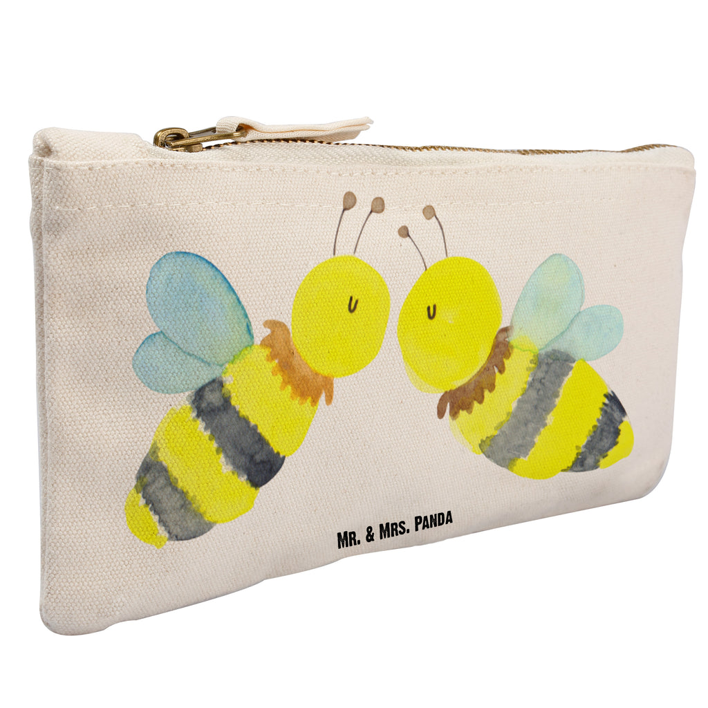 Schminktasche Biene Liebe Schminktasche, Kosmetiktasche, Kosmetikbeutel, Stiftemäppchen, Etui, Federmappe, Makeup, XXL, Schminketui, Kosmetiketui, Schlamperetui, Biene, Wespe, Hummel