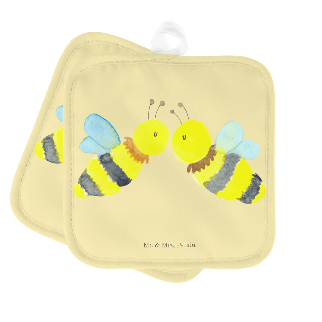 2er Set Topflappen  Biene Liebe Topflappen, Topfuntersetzer, Ofenhandschuh, Topflappen Set, Topflappen lustig, Topflappen mit Spruch, Biene, Wespe, Hummel