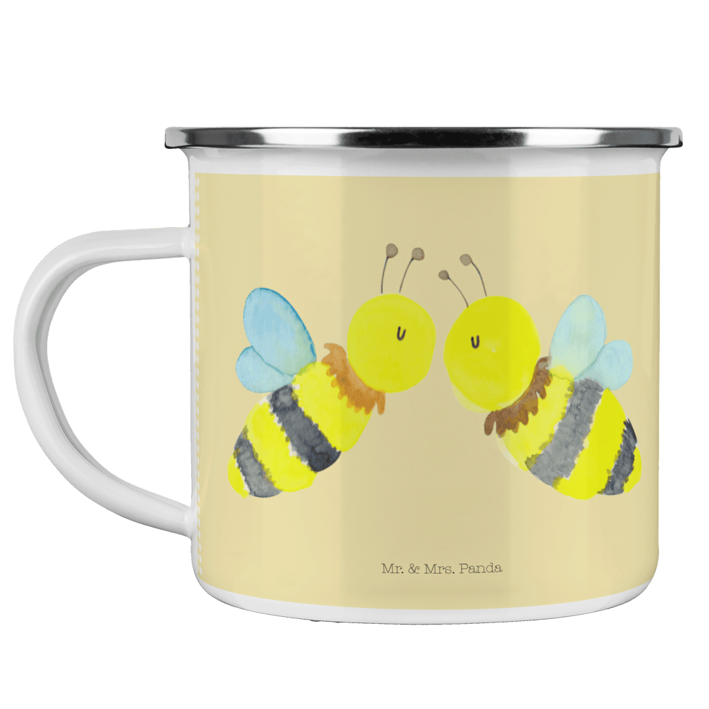 Camping Emaille Tasse Biene Liebe Campingtasse, Trinkbecher, Metalltasse, Outdoor Tasse, Emaille Trinkbecher, Blechtasse Outdoor, Emaille Campingbecher, Edelstahl Trinkbecher, Metalltasse für Camping, Kaffee Blechtasse, Camping Tasse Metall, Biene, Wespe, Hummel