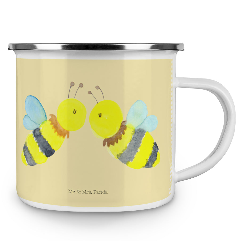 Camping Emaille Tasse Biene Liebe Campingtasse, Trinkbecher, Metalltasse, Outdoor Tasse, Emaille Trinkbecher, Blechtasse Outdoor, Emaille Campingbecher, Edelstahl Trinkbecher, Metalltasse für Camping, Kaffee Blechtasse, Camping Tasse Metall, Biene, Wespe, Hummel