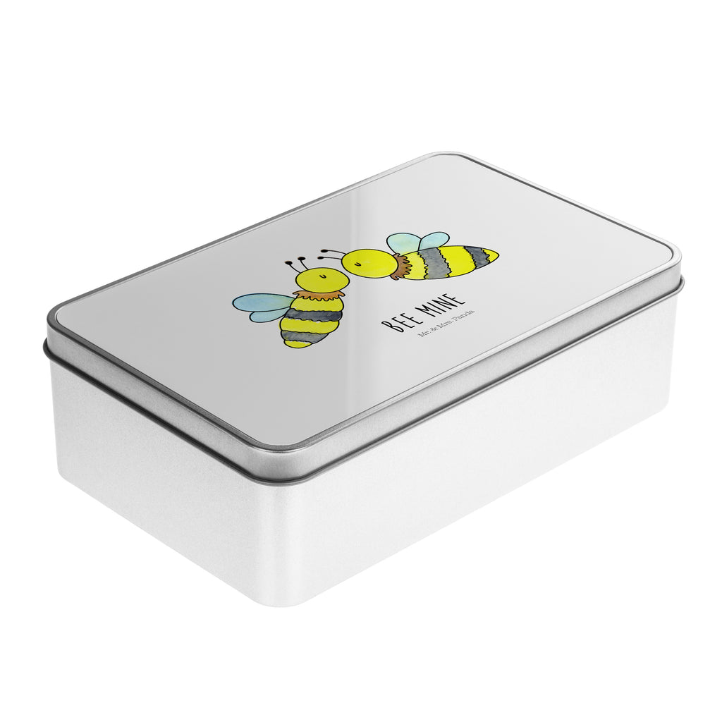 Metalldose rechteckig Biene Liebe Blechdose, Metalldose, Blechbox, Container, Keksdose, Vorratsdose, Vorratsbox, Döschen, Versperbox, Vesperdose, Aufbewahrungsdose, Aufbewahrungsbox, Aluminiumdose, Dose, Biene, Wespe, Hummel