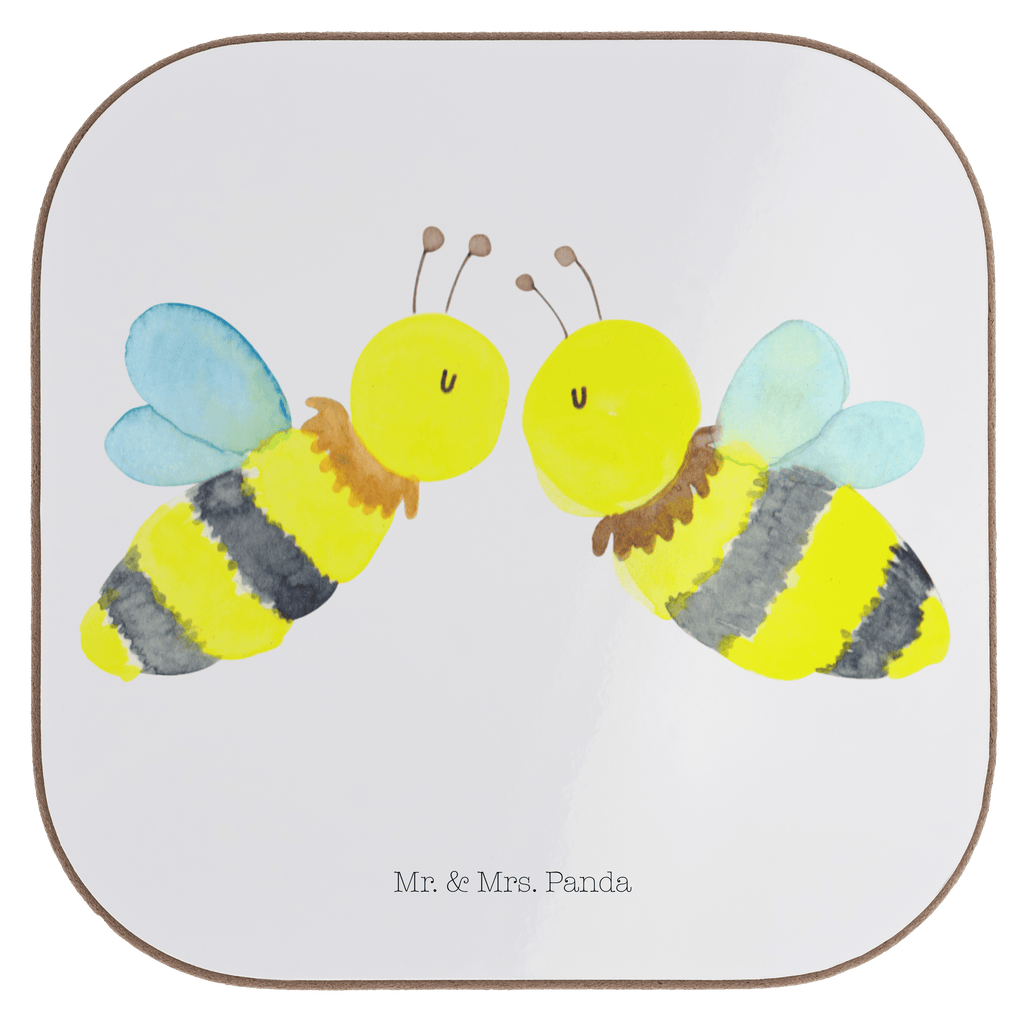 Quadratische Untersetzer Biene Liebe Bierdeckel, Glasuntersetzer, Untersetzer Gläser, Getränkeuntersetzer, Biene, Wespe, Hummel