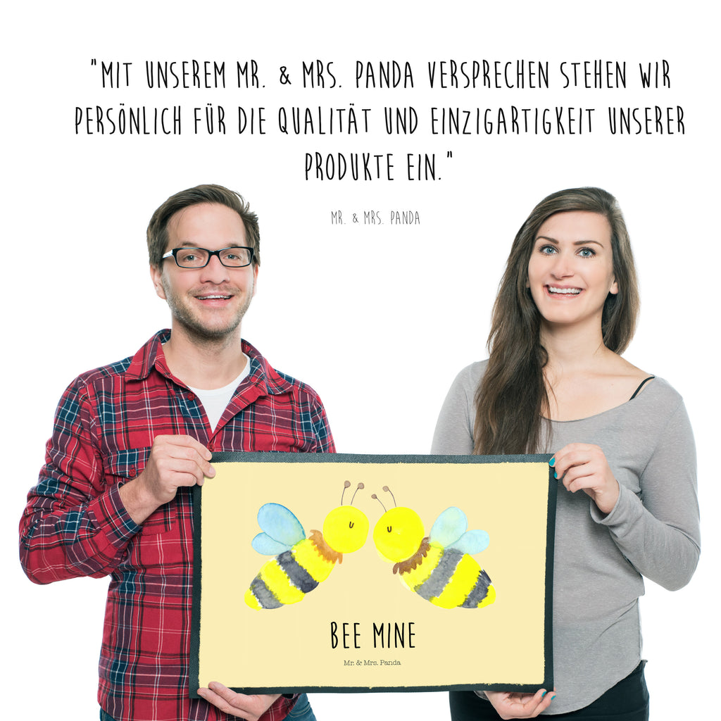 Fußmatte Biene Liebe  Türvorleger, Schmutzmatte, Fußabtreter, Matte, Schmutzfänger, Fußabstreifer, Schmutzfangmatte, Türmatte, Motivfußmatte,  Haustürmatte, Vorleger  Biene, Wespe, Hummel