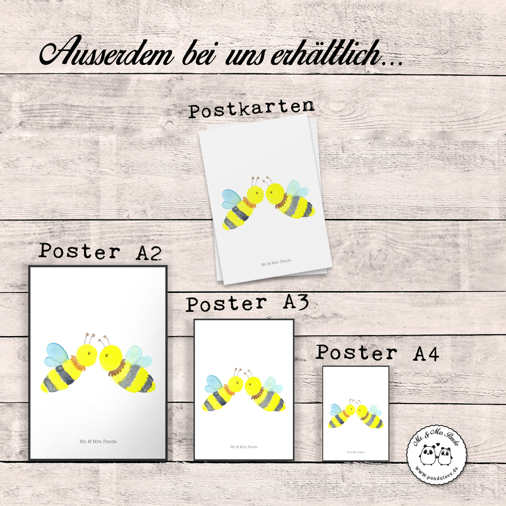Poster Biene Liebe Poster, Wandposter, Bild, Wanddeko, Küchenposter, Kinderposter, Wanddeko Bild, Raumdekoration, Wanddekoration, Handgemaltes Poster, Mr. & Mrs. Panda Poster, Designposter, Kunstdruck, Posterdruck, Biene, Wespe, Hummel