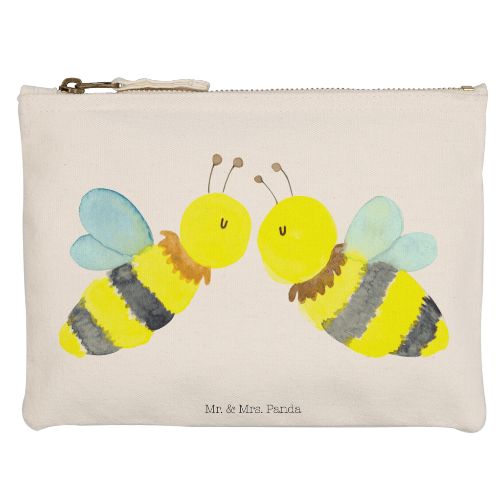 Schminktasche Biene Liebe Schminktasche, Kosmetiktasche, Kosmetikbeutel, Stiftemäppchen, Etui, Federmappe, Makeup, XXL, Schminketui, Kosmetiketui, Schlamperetui, Biene, Wespe, Hummel