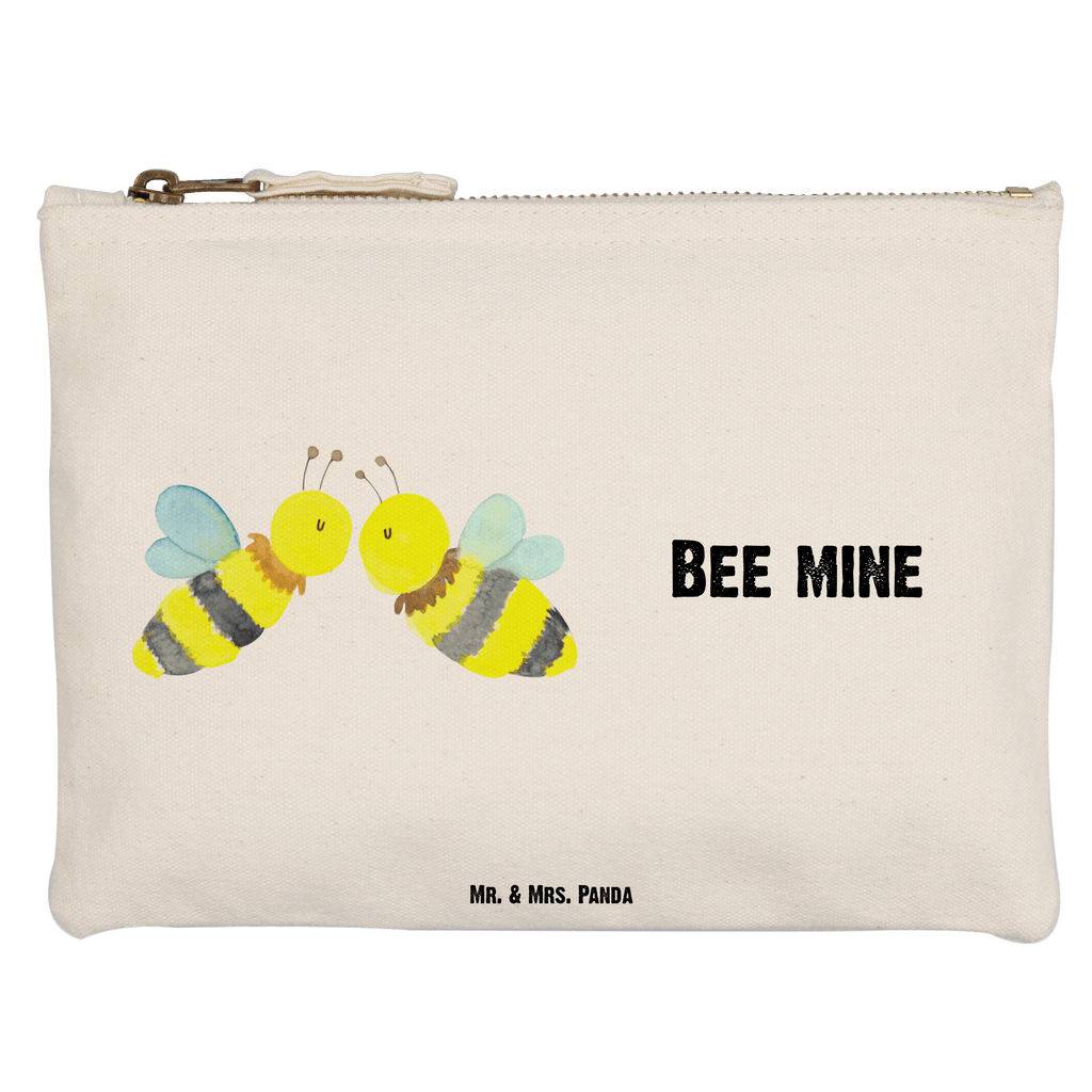 Schminktasche Biene Liebe Schminktasche, Kosmetiktasche, Kosmetikbeutel, Stiftemäppchen, Etui, Federmappe, Makeup, XXL, Schminketui, Kosmetiketui, Schlamperetui, Biene, Wespe, Hummel