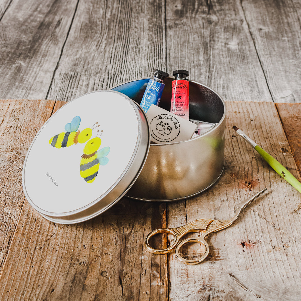 Blechdose rund Biene Liebe Metalldose, Keksdose, Dose, Vorratsdose, Geschenkbox, Biene, Wespe, Hummel