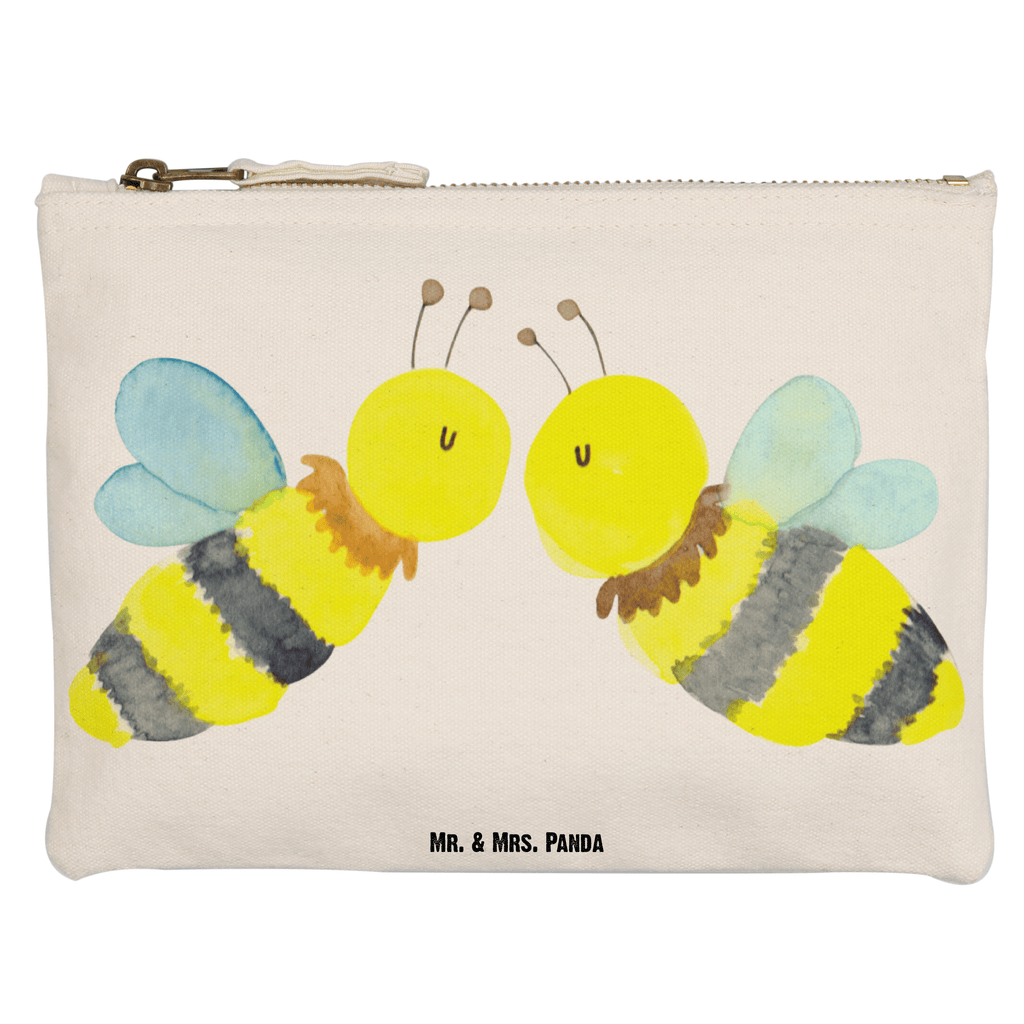 Schminktasche Biene Liebe Schminktasche, Kosmetiktasche, Kosmetikbeutel, Stiftemäppchen, Etui, Federmappe, Makeup, XXL, Schminketui, Kosmetiketui, Schlamperetui, Biene, Wespe, Hummel