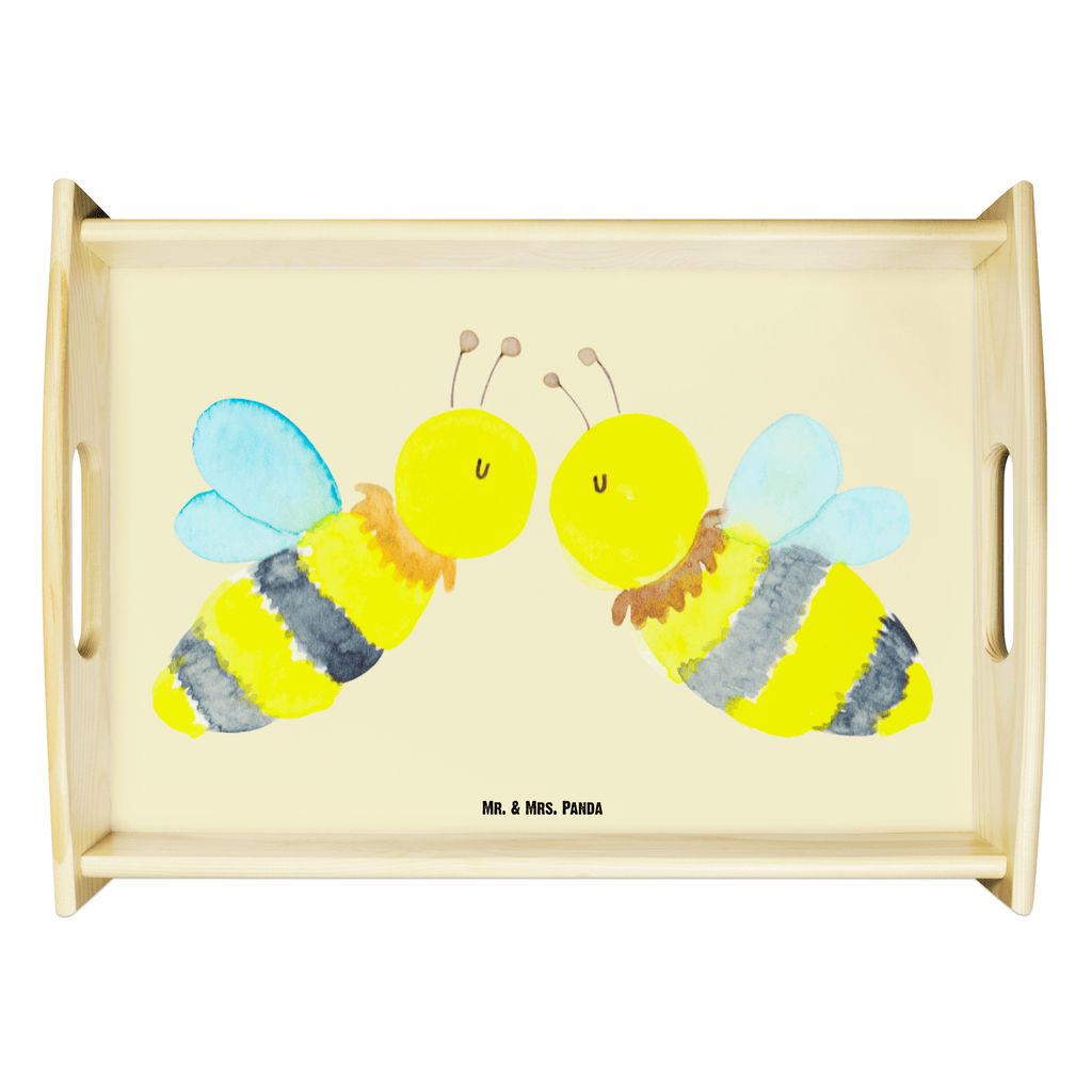 Serviertablett Biene Liebe Tablett, Holztablett, Küchentablett, Dekotablett, Frühstückstablett, Biene, Wespe, Hummel