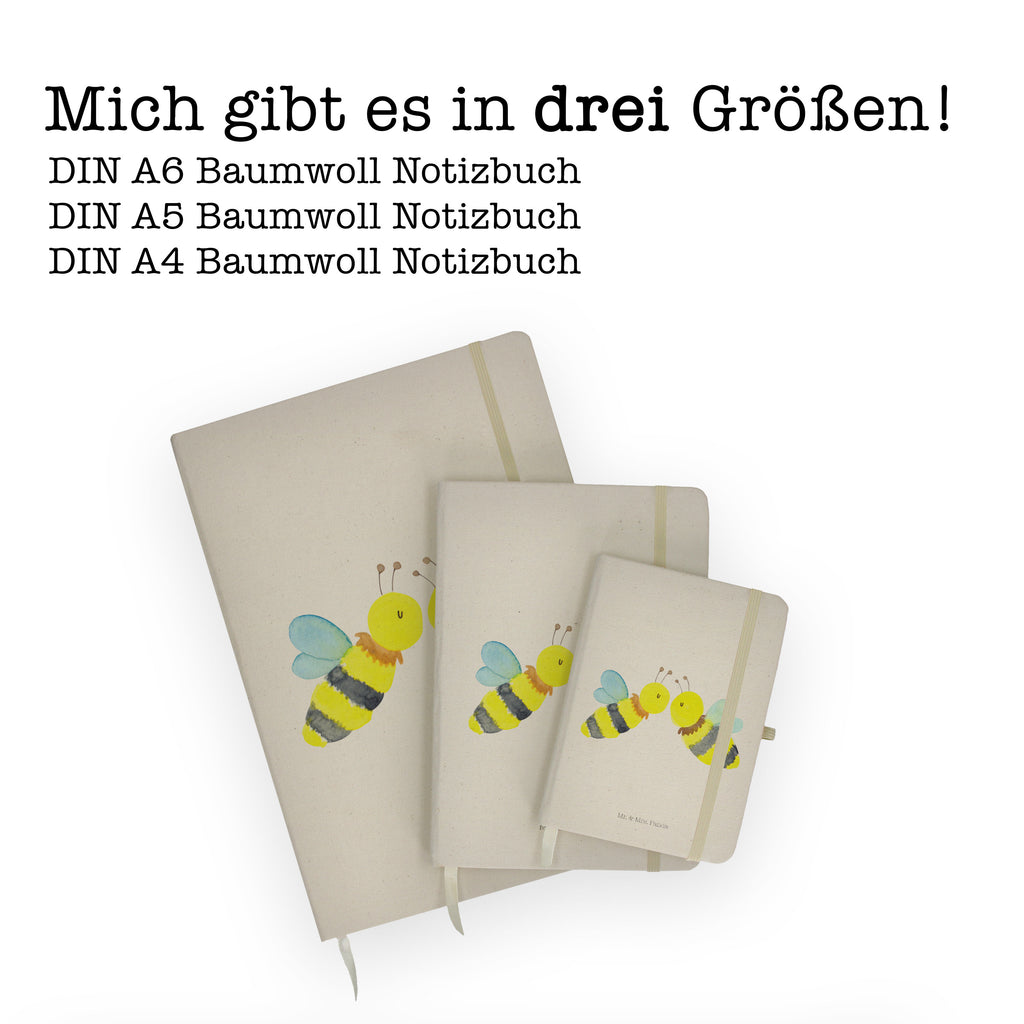 DIN A4 Baumwoll Notizbuch Biene Liebe Notizen, Eintragebuch, Tagebuch, Notizblock, Adressbuch, Journal, Kladde, Skizzenbuch, Notizheft, Schreibbuch, Schreibheft, Biene, Wespe, Hummel