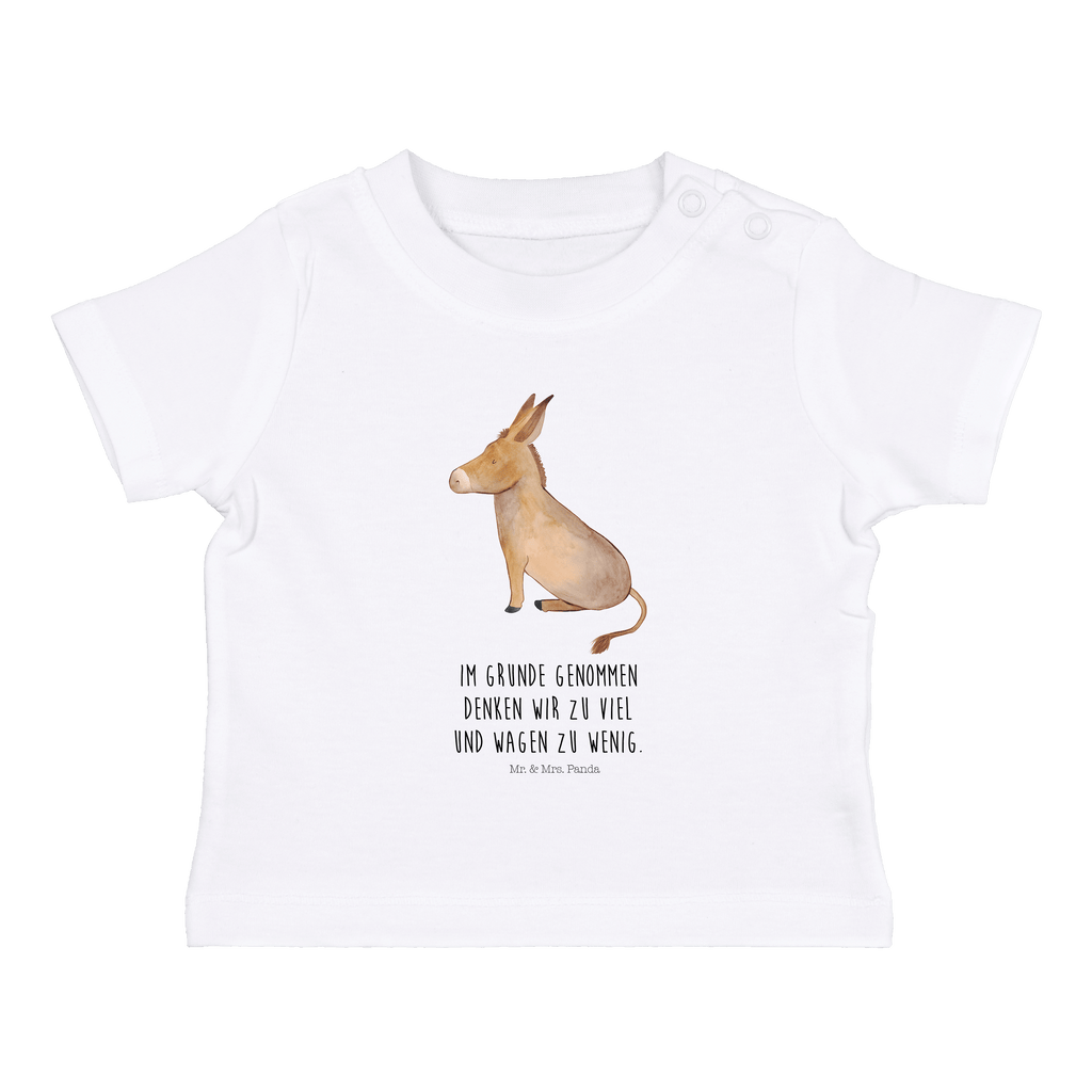 Organic Baby Shirt Esel Baby T-Shirt, Jungen Baby T-Shirt, Mädchen Baby T-Shirt, Shirt, Tiermotive, Gute Laune, lustige Sprüche, Tiere, Esel, Weisheit, Lebensmut, Lebensglück, Ziel, Lebensziel, Mut, erfolg, tapferkeit, positive gedanken, zuversicht