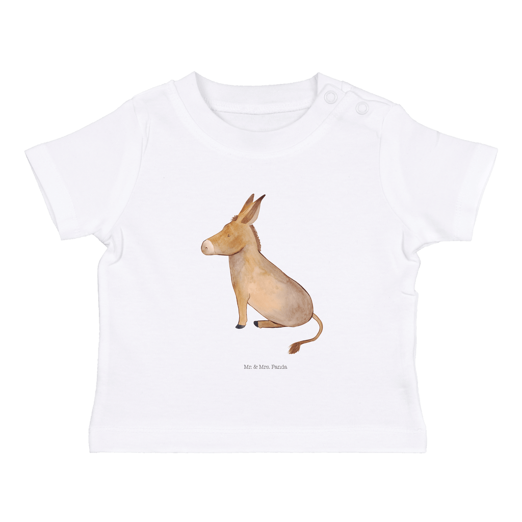 Organic Baby Shirt Esel Baby T-Shirt, Jungen Baby T-Shirt, Mädchen Baby T-Shirt, Shirt, Tiermotive, Gute Laune, lustige Sprüche, Tiere, Esel, Weisheit, Lebensmut, Lebensglück, Ziel, Lebensziel, Mut, erfolg, tapferkeit, positive gedanken, zuversicht