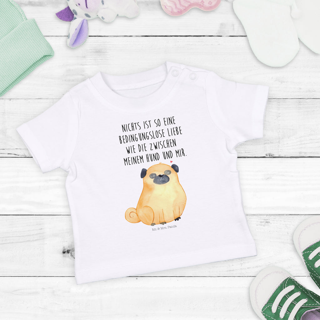 Organic Baby Shirt Mops Baby T-Shirt, Jungen Baby T-Shirt, Mädchen Baby T-Shirt, Shirt, Hund, Hundemotiv, Haustier, Hunderasse, Tierliebhaber, Hundebesitzer, Sprüche, Mops, Liebe, Hundeliebe