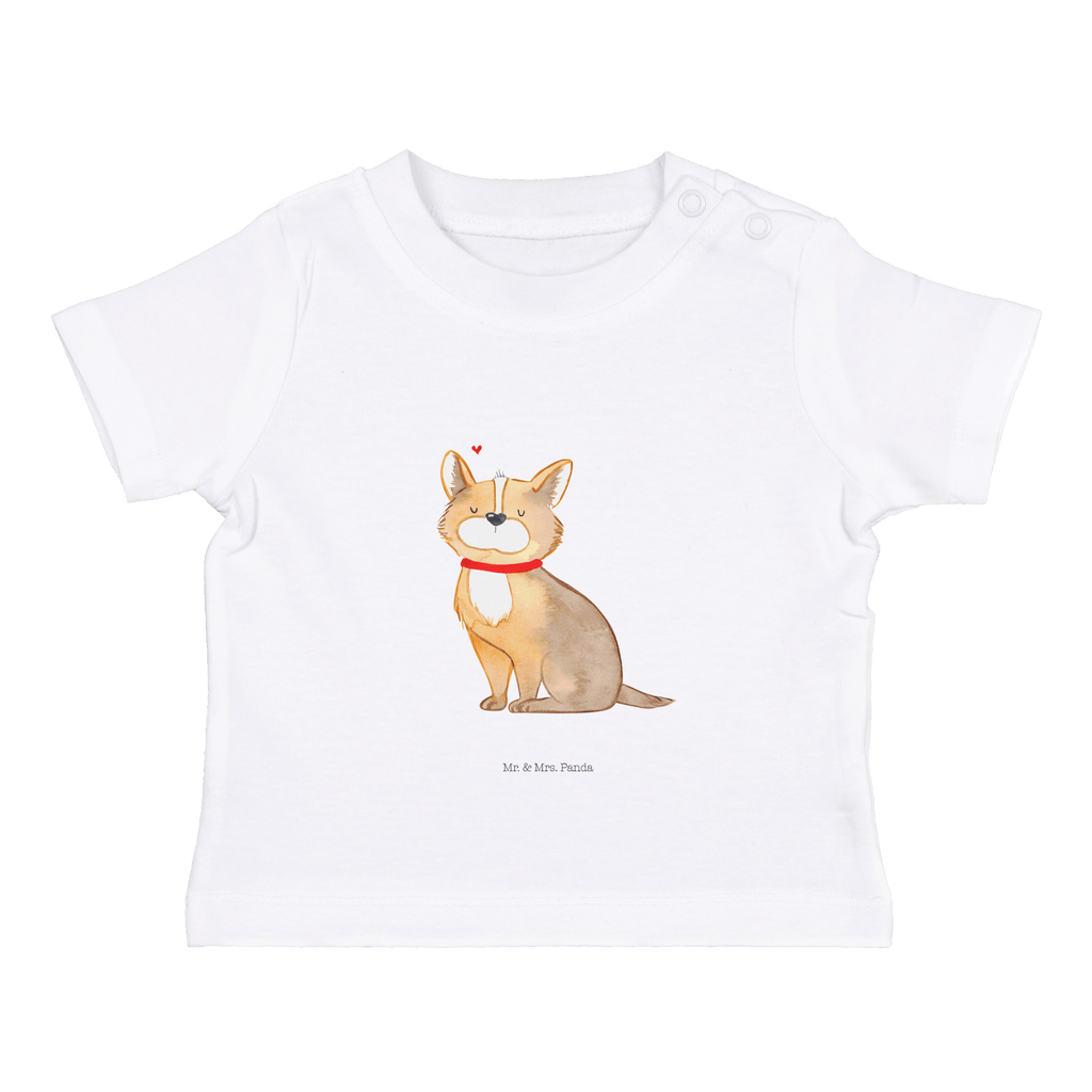 Organic Baby Shirt Hundeglück Baby T-Shirt, Jungen Baby T-Shirt, Mädchen Baby T-Shirt, Shirt, Hund, Hundemotiv, Haustier, Hunderasse, Tierliebhaber, Hundebesitzer, Sprüche, Corgie, Hundeliebe, Spruch, Hundemama, Liebe