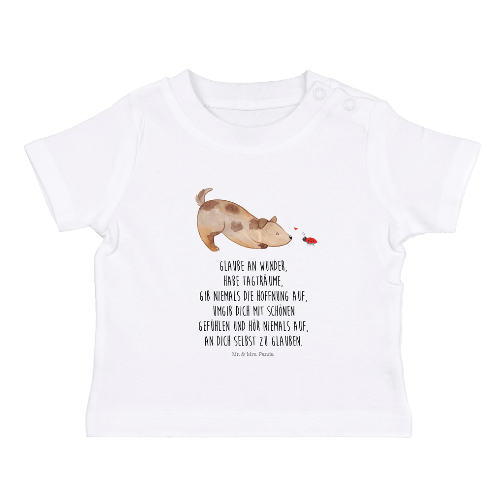 Organic Baby Shirt Hund Marienkäfer Baby T-Shirt, Jungen Baby T-Shirt, Mädchen Baby T-Shirt, Shirt, Hund, Hundemotiv, Haustier, Hunderasse, Tierliebhaber, Hundebesitzer, Sprüche, Hunde, Hundespruch, Marienkäfer, Mischling, Mischlinghund