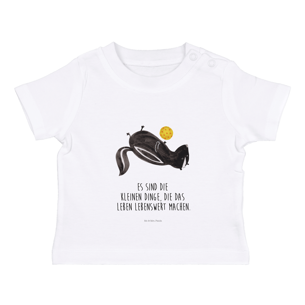 Organic Baby Shirt Stinktier Ball Baby T-Shirt, Jungen Baby T-Shirt, Mädchen Baby T-Shirt, Shirt, Stinktier, Skunk, Wildtier, Raubtier, Stinker, Stinki, verspielt, Weisheit
