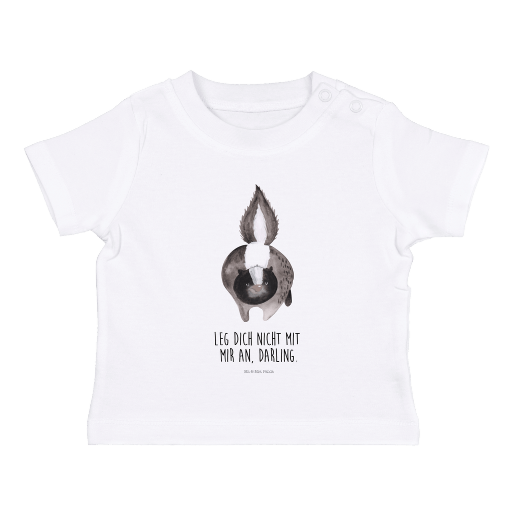 Organic Baby Shirt Stinktier Angriff Baby T-Shirt, Jungen Baby T-Shirt, Mädchen Baby T-Shirt, Shirt, Stinktier, Skunk, Wildtier, Raubtier, Stinker, Stinki, wütend, Drohung
