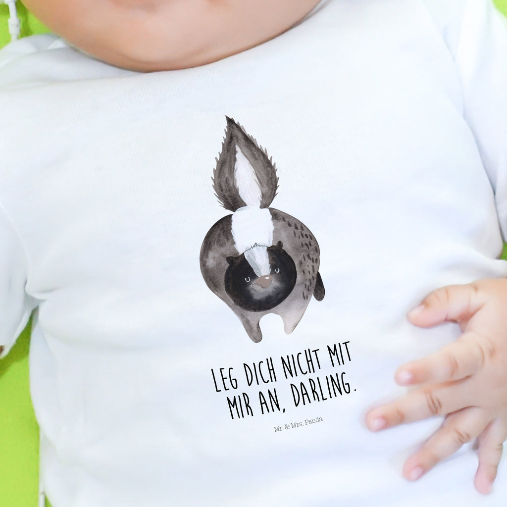 Organic Baby Shirt Stinktier Angriff Baby T-Shirt, Jungen Baby T-Shirt, Mädchen Baby T-Shirt, Shirt, Stinktier, Skunk, Wildtier, Raubtier, Stinker, Stinki, wütend, Drohung