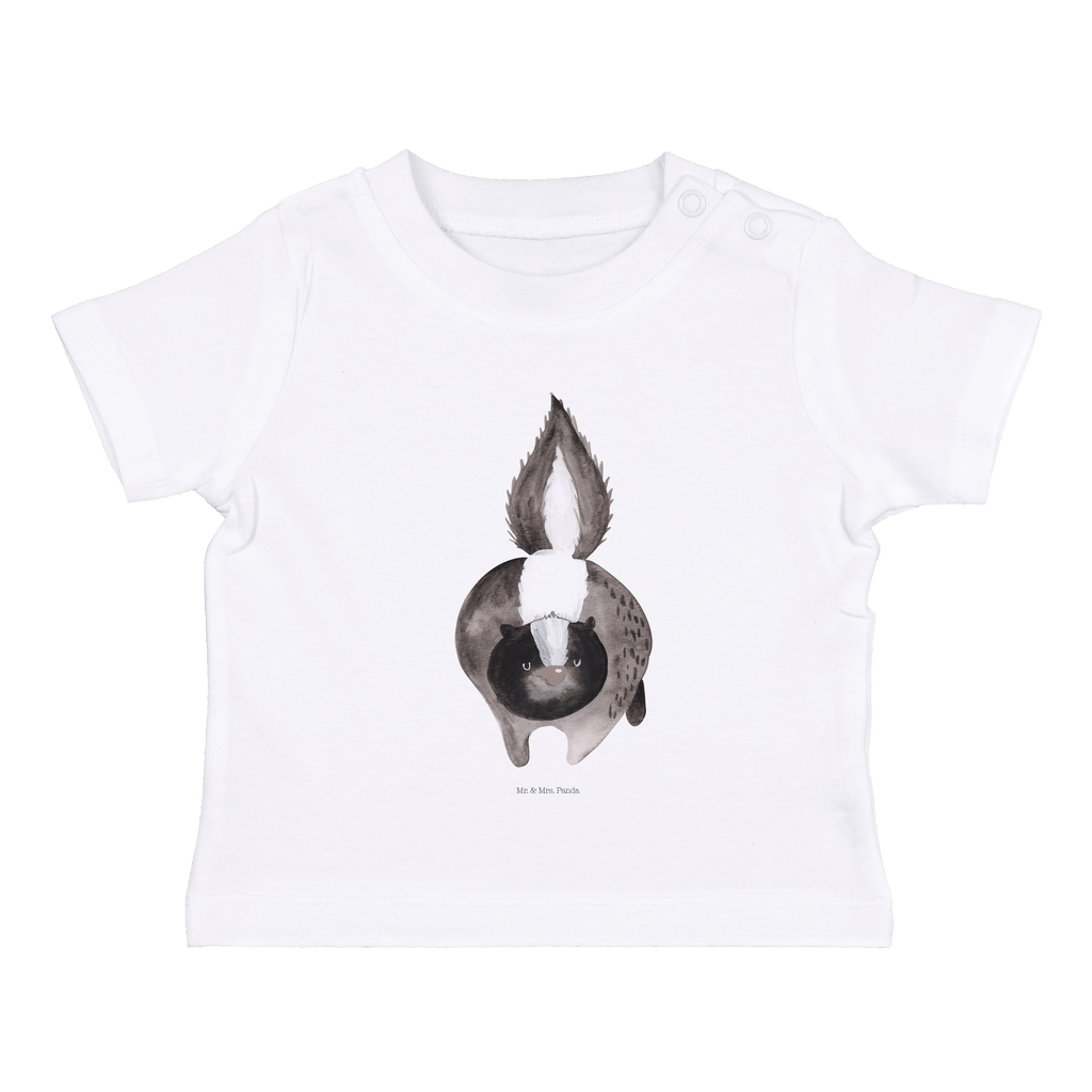 Organic Baby Shirt Stinktier Angriff Baby T-Shirt, Jungen Baby T-Shirt, Mädchen Baby T-Shirt, Shirt, Stinktier, Skunk, Wildtier, Raubtier, Stinker, Stinki, wütend, Drohung