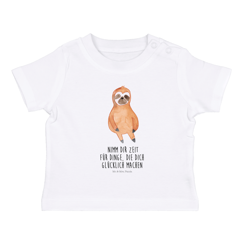 Organic Baby Shirt Faultier Zufrieden Baby T-Shirt, Jungen Baby T-Shirt, Mädchen Baby T-Shirt, Shirt, Faultier, Faultier Geschenk, Faultier Deko, Faultiere, faul, Lieblingstier, Pause, relaxen, Glück, glücklich, zufrieden, happy, Zufriedenheit, Gelassenheit, Ruhe, Frieden