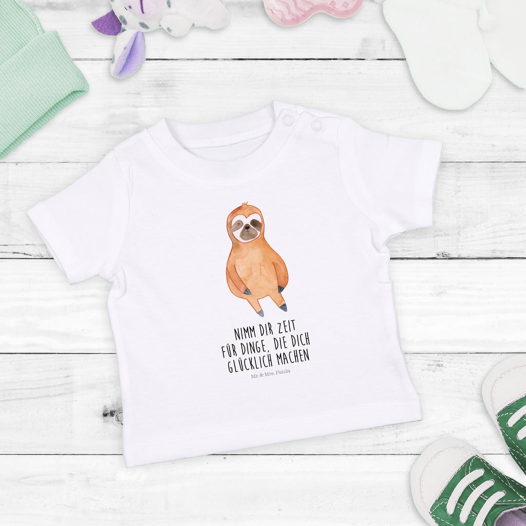 Organic Baby Shirt Faultier Zufrieden Baby T-Shirt, Jungen Baby T-Shirt, Mädchen Baby T-Shirt, Shirt, Faultier, Faultier Geschenk, Faultier Deko, Faultiere, faul, Lieblingstier, Pause, relaxen, Glück, glücklich, zufrieden, happy, Zufriedenheit, Gelassenheit, Ruhe, Frieden