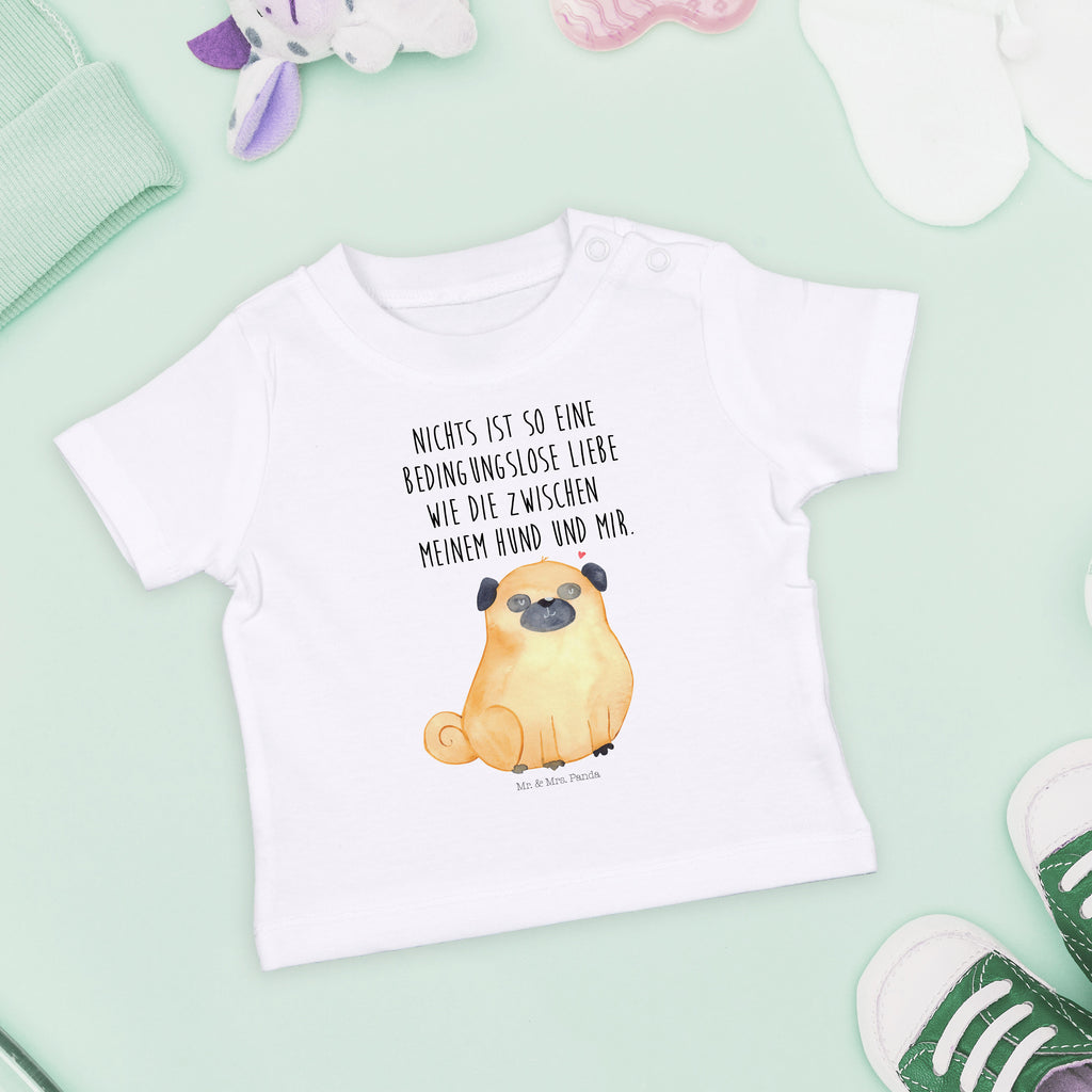 Organic Baby Shirt Mops Baby T-Shirt, Jungen Baby T-Shirt, Mädchen Baby T-Shirt, Shirt, Hund, Hundemotiv, Haustier, Hunderasse, Tierliebhaber, Hundebesitzer, Sprüche, Mops, Liebe, Hundeliebe