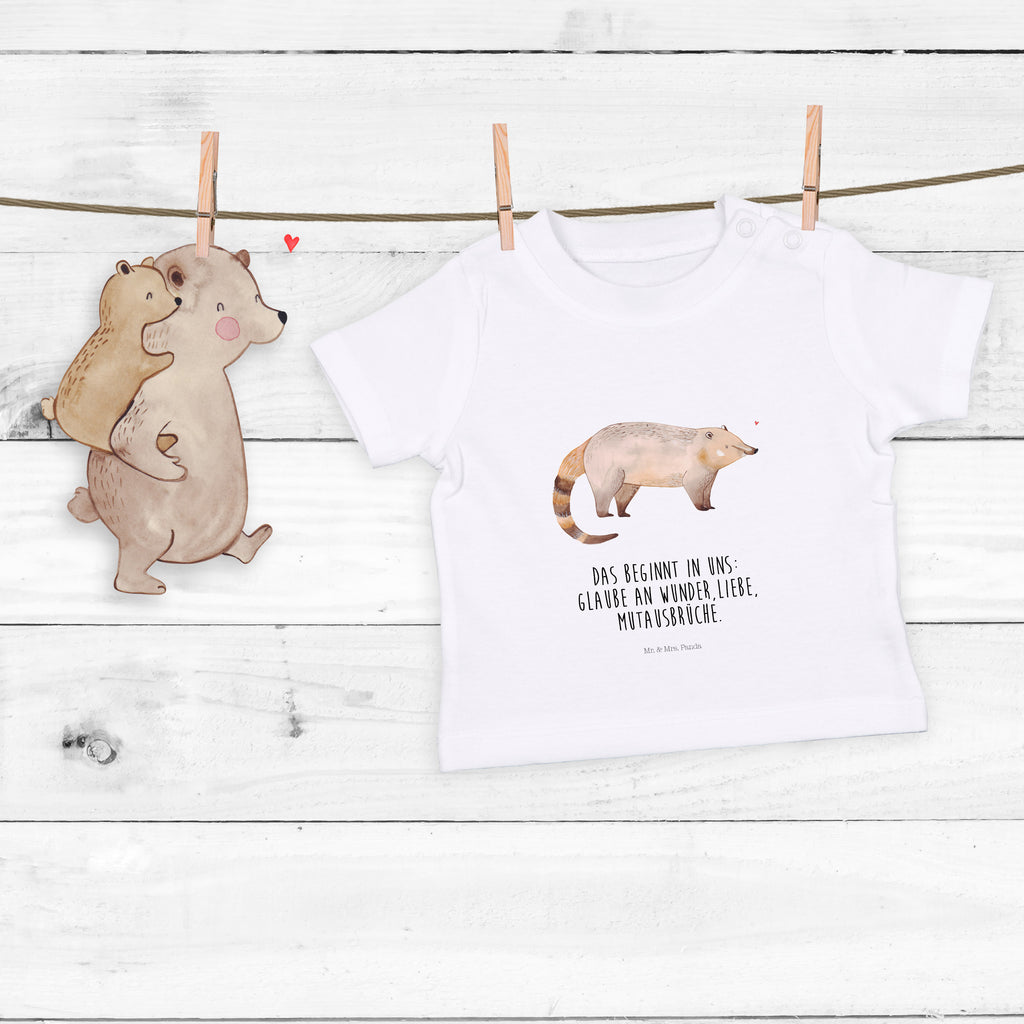 Organic Baby Shirt Nasenbaer Baby T-Shirt, Jungen Baby T-Shirt, Mädchen Baby T-Shirt, Shirt, Tiermotive, Gute Laune, lustige Sprüche, Tiere, Nasenbär, Nasenbären, Rüsselbär, Bär
