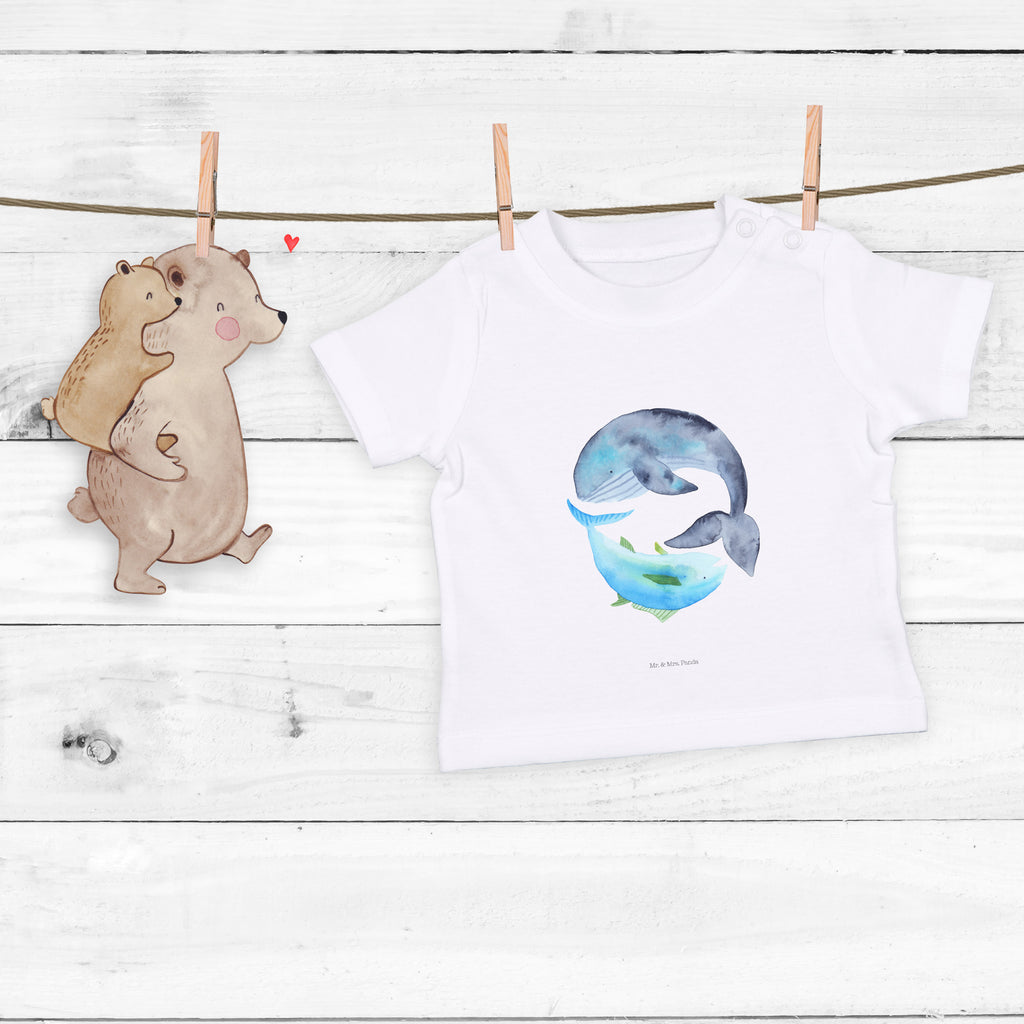 Organic Baby Shirt Walfisch & Thunfisch Baby T-Shirt, Jungen Baby T-Shirt, Mädchen Baby T-Shirt, Shirt, Tiermotive, Gute Laune, lustige Sprüche, Tiere, Wal, Wahl, Tunfisch, Wortwitz lustig, Spruch lustig, Flachwitz, Witz, Spruch des Tages, Flachwitz Geschenk