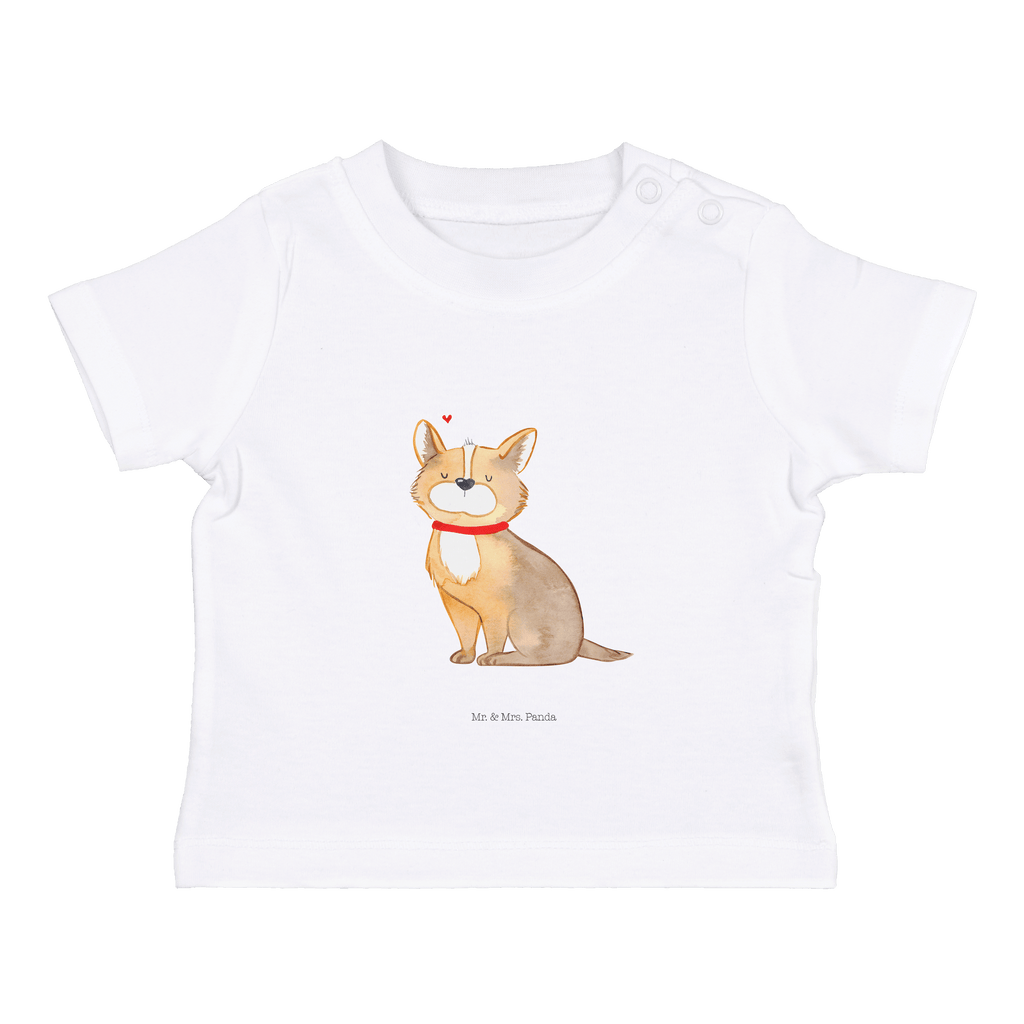 Organic Baby Shirt Hundeglück Baby T-Shirt, Jungen Baby T-Shirt, Mädchen Baby T-Shirt, Shirt, Hund, Hundemotiv, Haustier, Hunderasse, Tierliebhaber, Hundebesitzer, Sprüche, Corgie, Hundeliebe, Spruch, Hundemama, Liebe