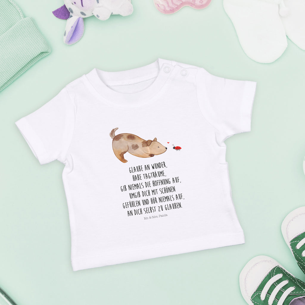 Organic Baby Shirt Hund Marienkäfer Baby T-Shirt, Jungen Baby T-Shirt, Mädchen Baby T-Shirt, Shirt, Hund, Hundemotiv, Haustier, Hunderasse, Tierliebhaber, Hundebesitzer, Sprüche, Hunde, Hundespruch, Marienkäfer, Mischling, Mischlinghund