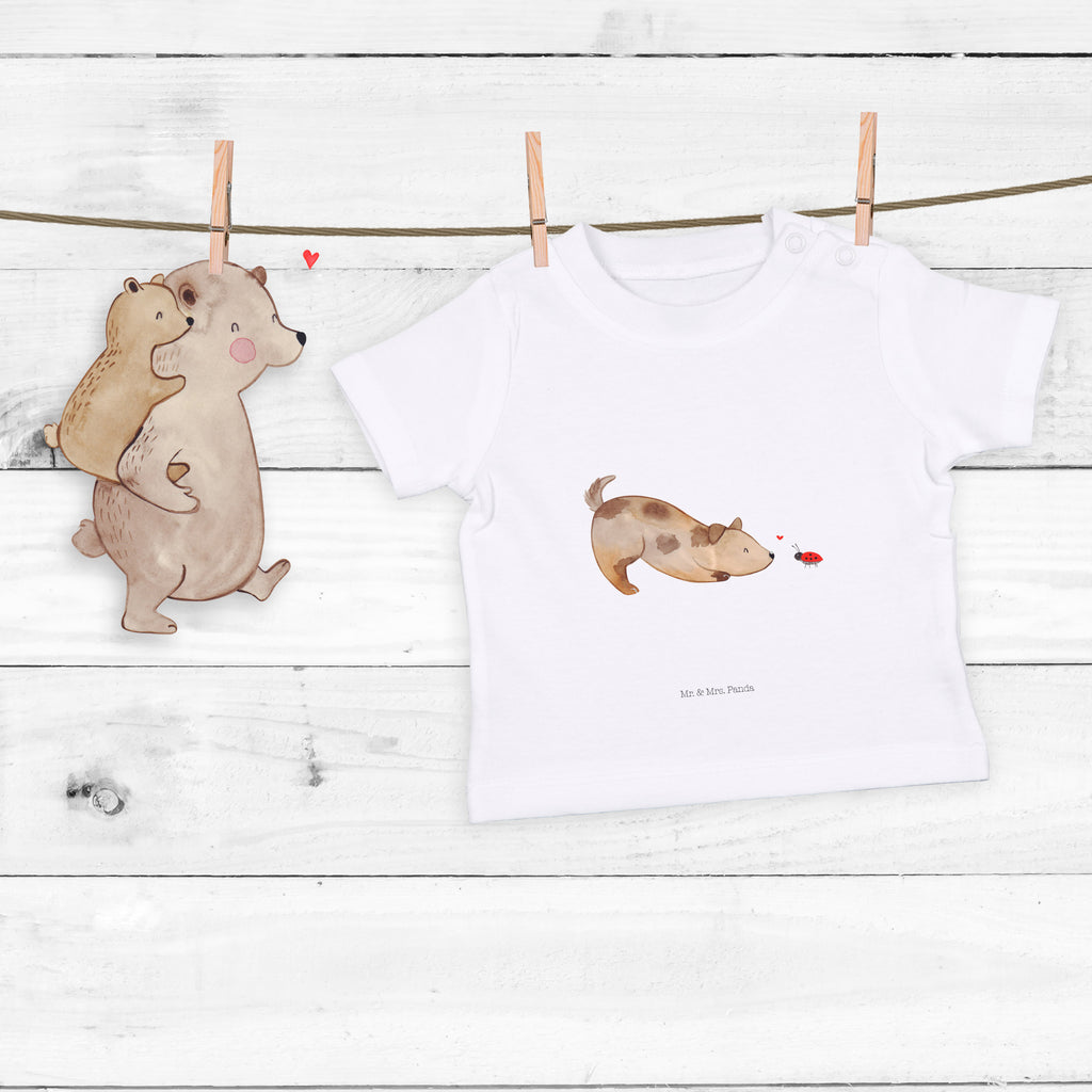 Organic Baby Shirt Hund Marienkäfer Baby T-Shirt, Jungen Baby T-Shirt, Mädchen Baby T-Shirt, Shirt, Hund, Hundemotiv, Haustier, Hunderasse, Tierliebhaber, Hundebesitzer, Sprüche, Hunde, Hundespruch, Marienkäfer, Mischling, Mischlinghund