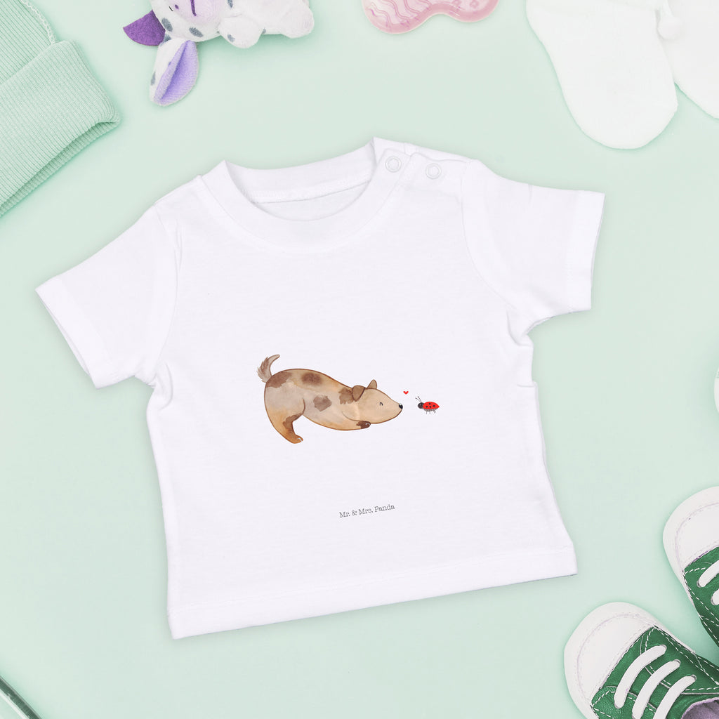 Organic Baby Shirt Hund Marienkäfer Baby T-Shirt, Jungen Baby T-Shirt, Mädchen Baby T-Shirt, Shirt, Hund, Hundemotiv, Haustier, Hunderasse, Tierliebhaber, Hundebesitzer, Sprüche, Hunde, Hundespruch, Marienkäfer, Mischling, Mischlinghund