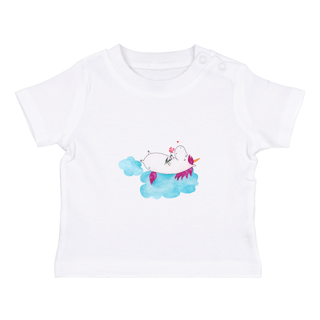 Organic Baby Shirt Einhorn verliebt auf Wolke Baby T-Shirt, Jungen Baby T-Shirt, Mädchen Baby T-Shirt, Shirt, Einhorn, Einhörner, Einhorn Deko, Pegasus, Unicorn, verliebt, Liebe, Liebesbeweis, Freundin, Wolke