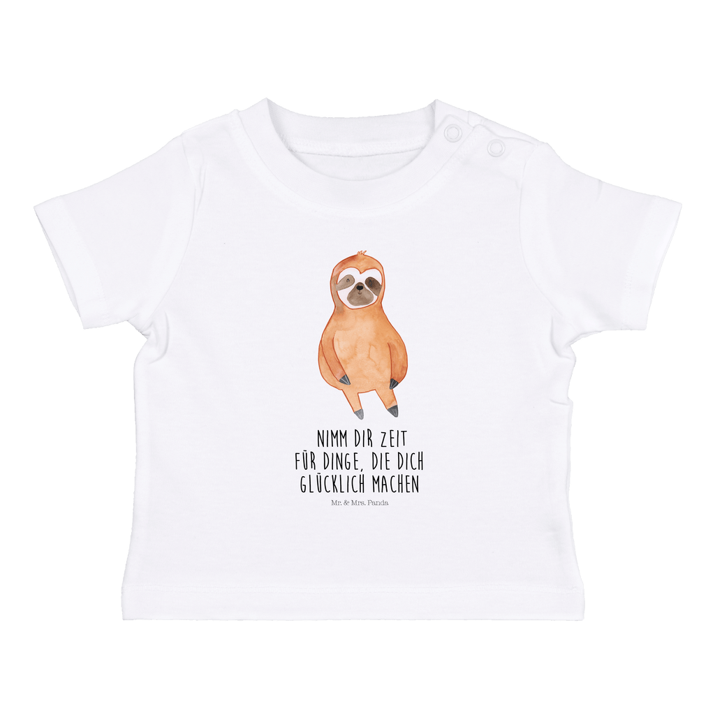 Organic Baby Shirt Faultier Zufrieden Baby T-Shirt, Jungen Baby T-Shirt, Mädchen Baby T-Shirt, Shirt, Faultier, Faultier Geschenk, Faultier Deko, Faultiere, faul, Lieblingstier, Pause, relaxen, Glück, glücklich, zufrieden, happy, Zufriedenheit, Gelassenheit, Ruhe, Frieden