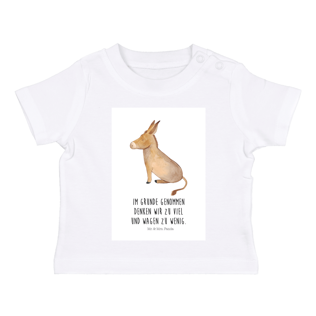 Organic Baby Shirt Esel Baby T-Shirt, Jungen Baby T-Shirt, Mädchen Baby T-Shirt, Shirt, Tiermotive, Gute Laune, lustige Sprüche, Tiere, Esel, Weisheit, Lebensmut, Lebensglück, Ziel, Lebensziel, Mut, erfolg, tapferkeit, positive gedanken, zuversicht