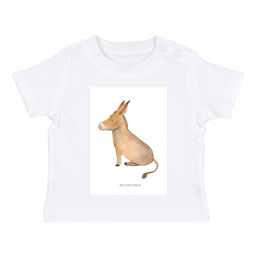 Organic Baby Shirt Esel Baby T-Shirt, Jungen Baby T-Shirt, Mädchen Baby T-Shirt, Shirt, Tiermotive, Gute Laune, lustige Sprüche, Tiere, Esel, Weisheit, Lebensmut, Lebensglück, Ziel, Lebensziel, Mut, erfolg, tapferkeit, positive gedanken, zuversicht
