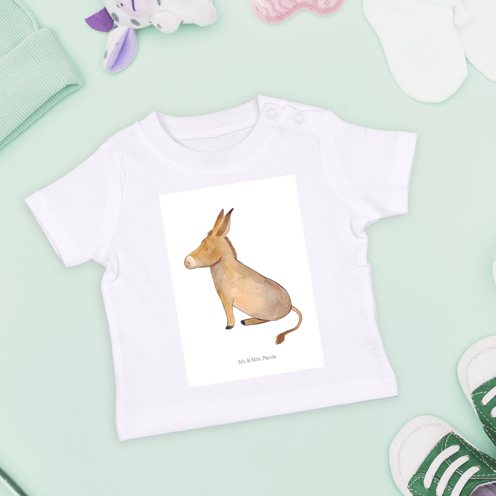 Organic Baby Shirt Esel Baby T-Shirt, Jungen Baby T-Shirt, Mädchen Baby T-Shirt, Shirt, Tiermotive, Gute Laune, lustige Sprüche, Tiere, Esel, Weisheit, Lebensmut, Lebensglück, Ziel, Lebensziel, Mut, erfolg, tapferkeit, positive gedanken, zuversicht